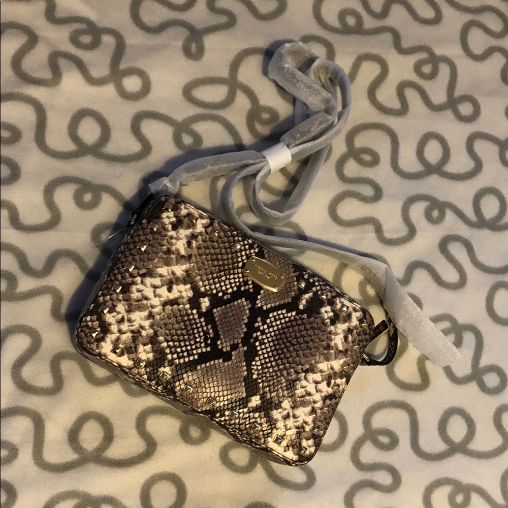 Michael kors stud snake print leather crossbody